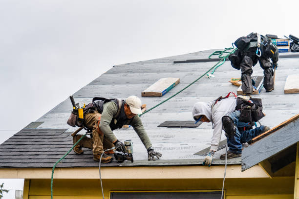 Professional Gutter Installation technician working in Spanishburg, WV